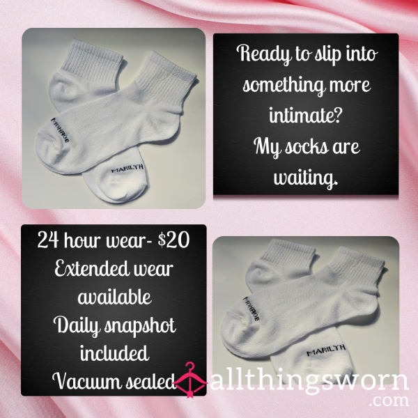 Worn Socks – 24hr, 48hr, 72hr & 7 Day Wear | Vacuum Sealed, Discreet Shipping, Custom Add-On