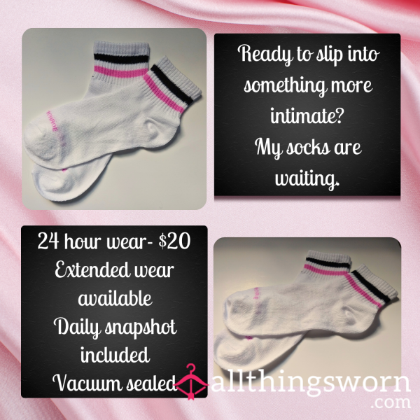 Worn Socks – 24hr, 48hr, 72hr & 7 Day Wear | Vacuum Sealed, Discreet Shipping, Custom Options
