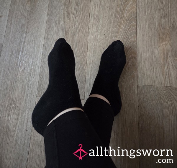 Worn Ankle Socks - Black