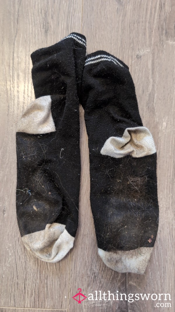 Worn Socks With Hair
