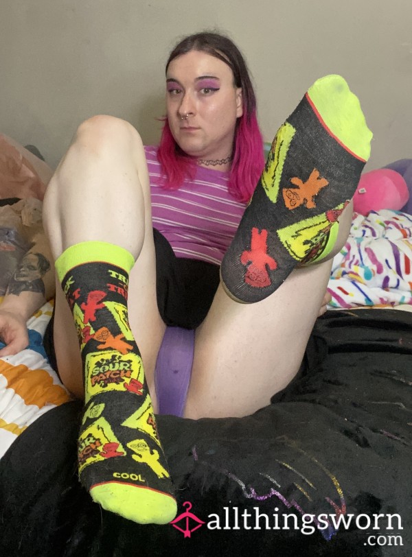 Worn Sour Patch Kids Socks