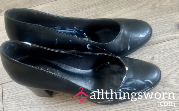 Worn Stained Dirty Work Shoes