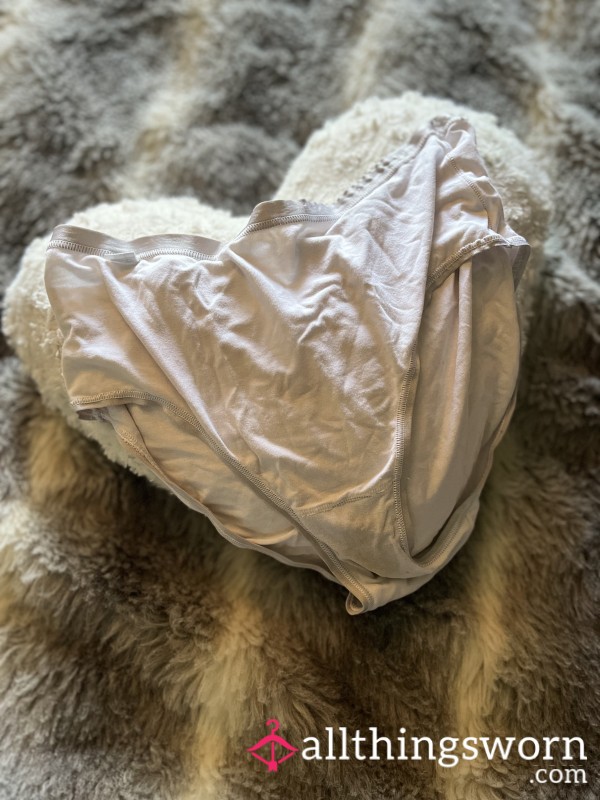 Worn, Stained White Cotton Panties