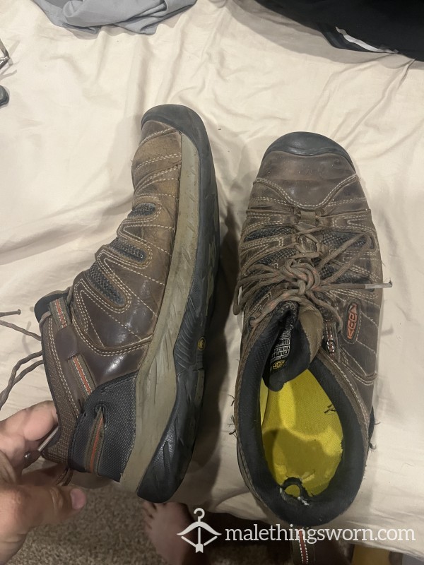 Worn Steel Toe Shoes 14 EE
