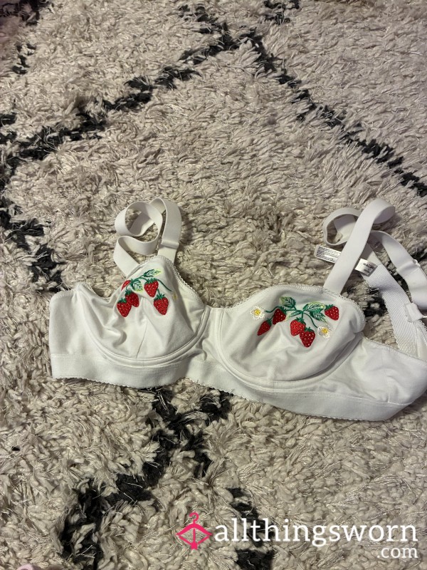 Worn Strawberry Bra