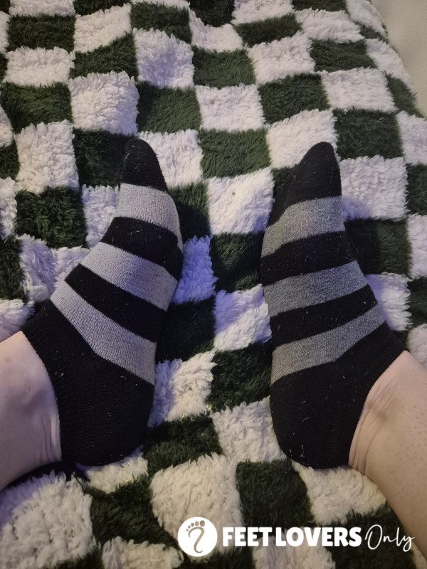 Worn Striped Socks