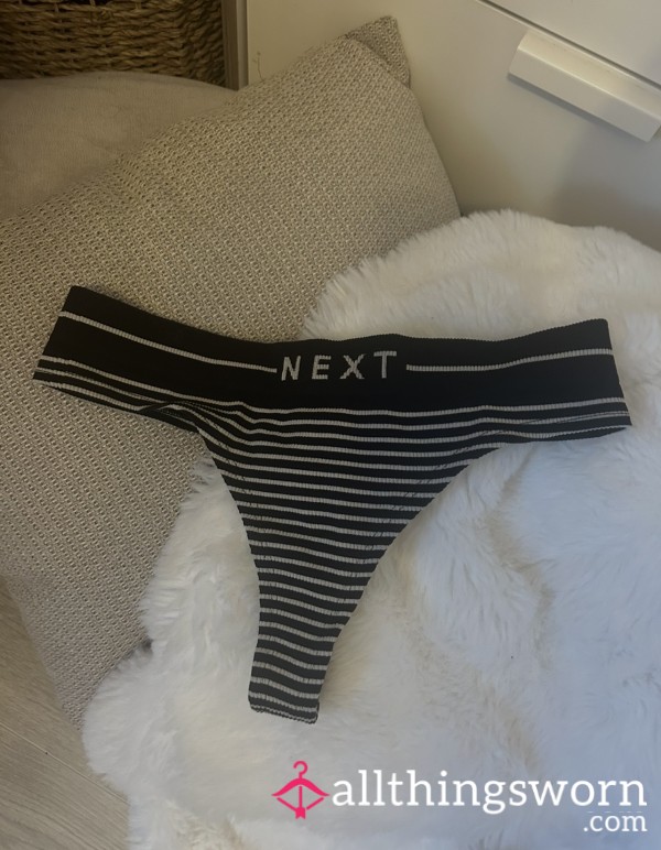 💕 Soft Striped Thong 🫦 24hr Wear 💕 Custom