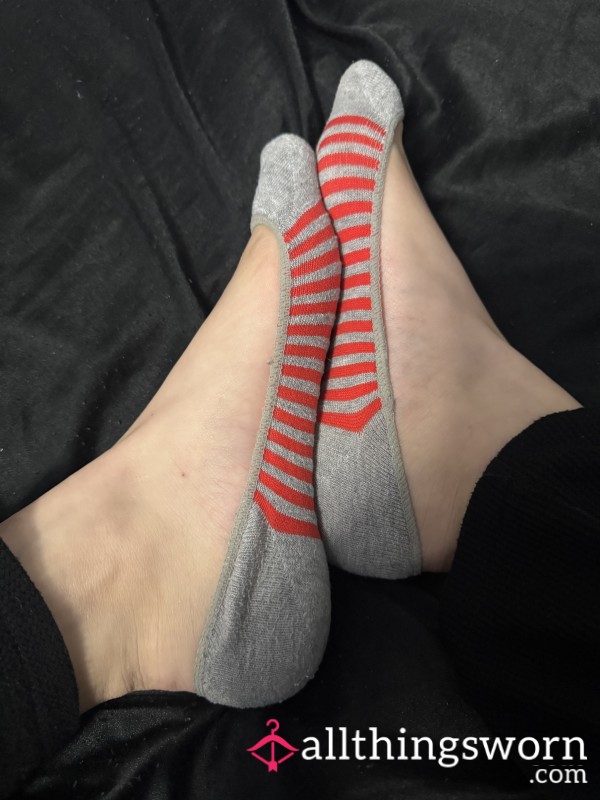 48 Hour Wear Stripped No Show Socks