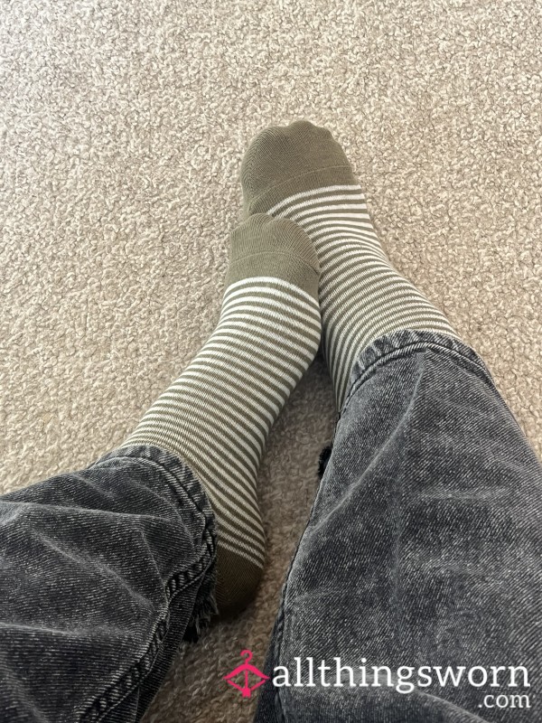 Worn Stripy Socks