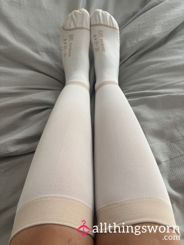 Worn Surgery Stockings