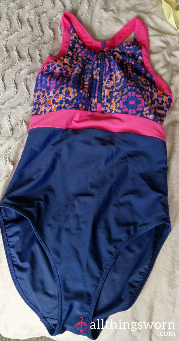 Worn Swimsuit With Zip Tease – Custom Wear + Pics Available🌊