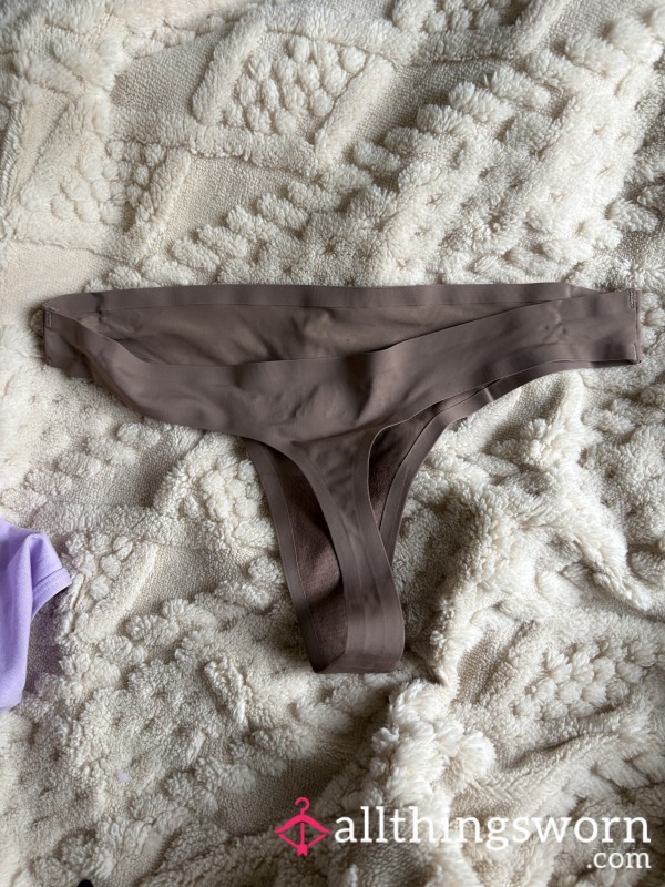 Worn Tan Thong Panty