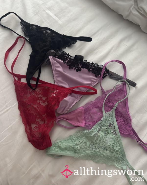 Worn Thongs, Size Medium. Used For My Sweaty Gym Sessions And Waiting To Be Owned By You! 🍑💪🏻