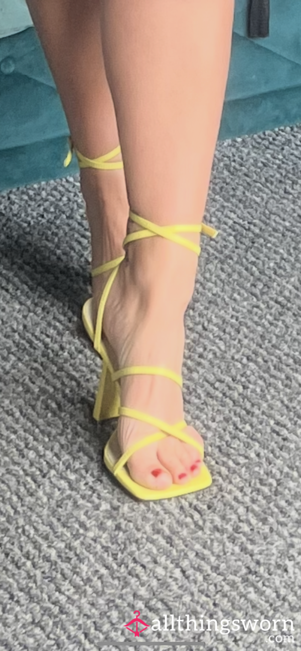 Worn Tie Up High Heels