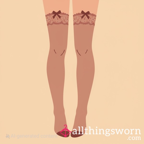 Worn Tights, Stockings Or Fishnets