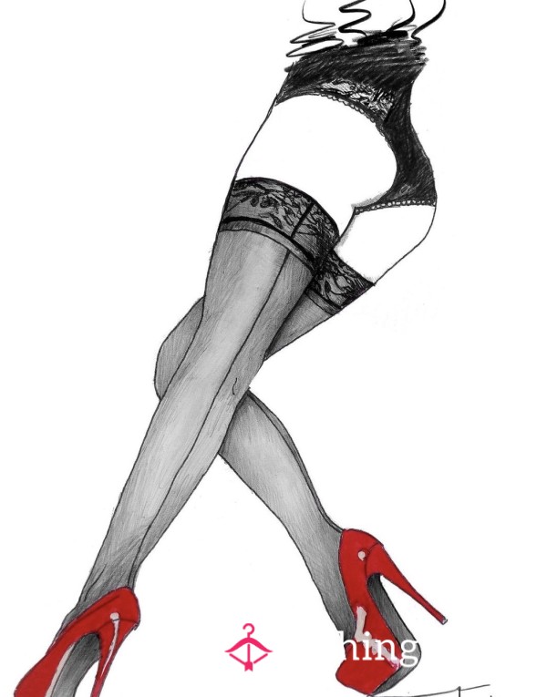 Worn Tights, Stockings Or Pantyhose