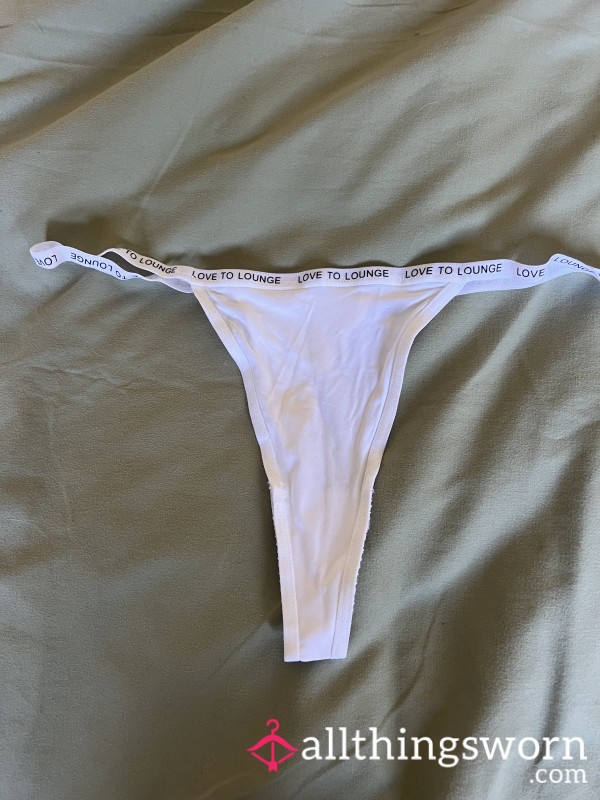 WORN Tiny White Thong