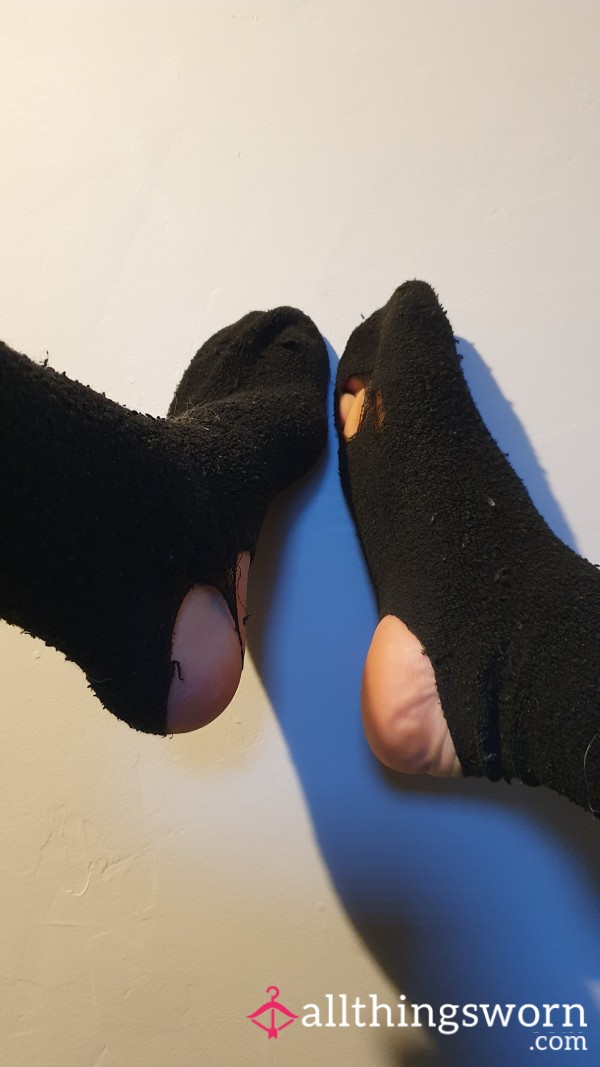 WORN TO PIECES WORK SOCKS