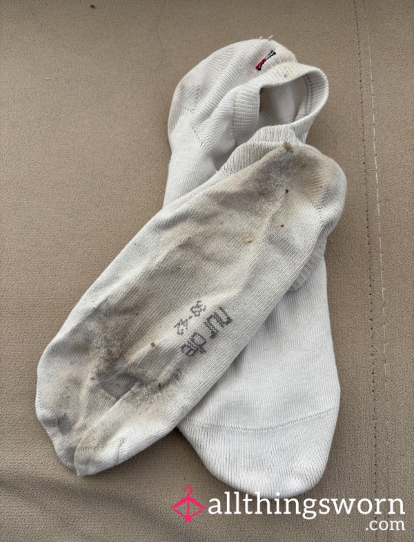 Worn Tommy Hilfiger Sneaker Socks – Dirty, Sweaty & Well-Used