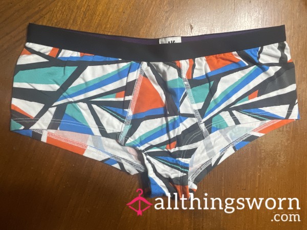 Worn Unwashed MeUndies Small Panties Underwear Orange Teal
