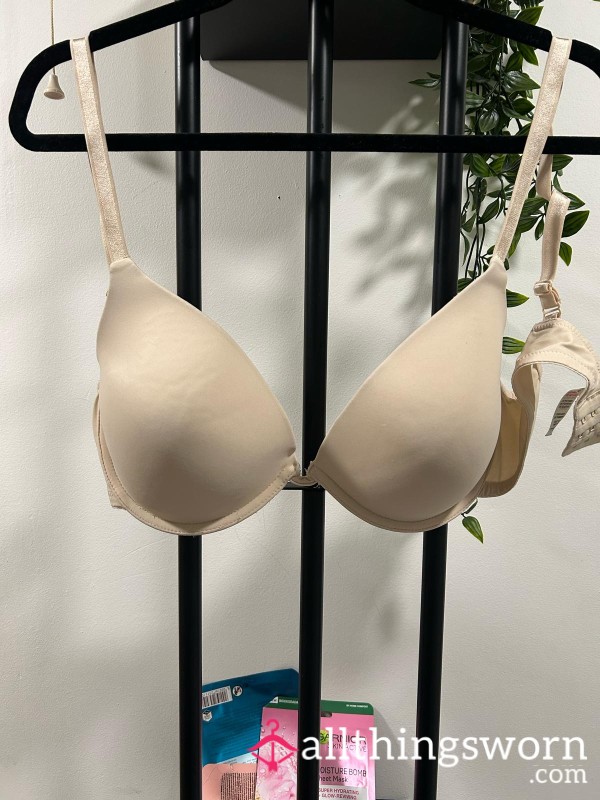 Worn Used Nude Padded Bra
