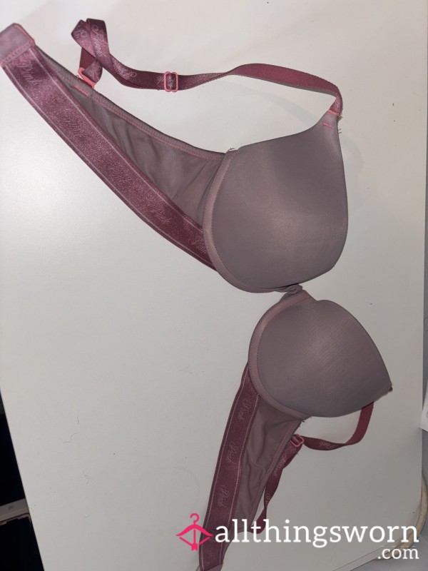 Worn Victoria Secrets Pink Bra