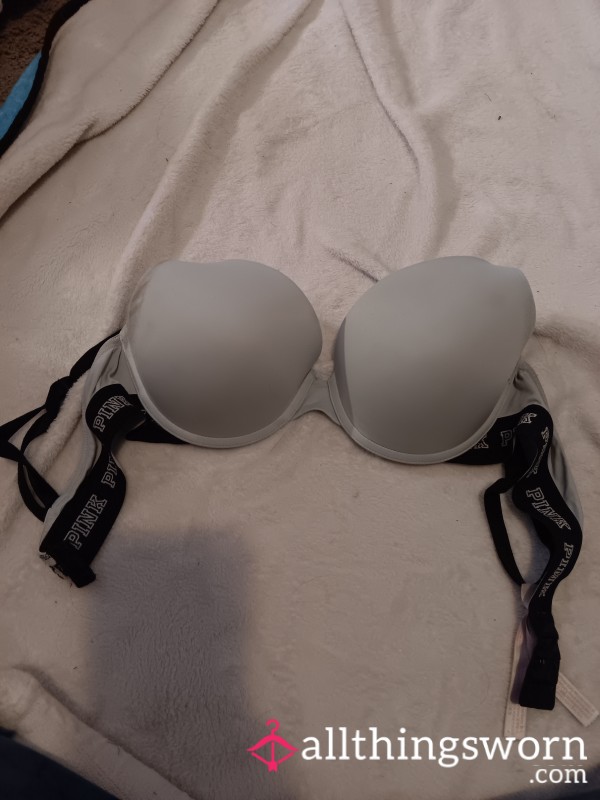 Worn Victoria’s Secret PINK Push-Up Bra – Sporty, Supportive, And Smells Like Me (Size 36C)