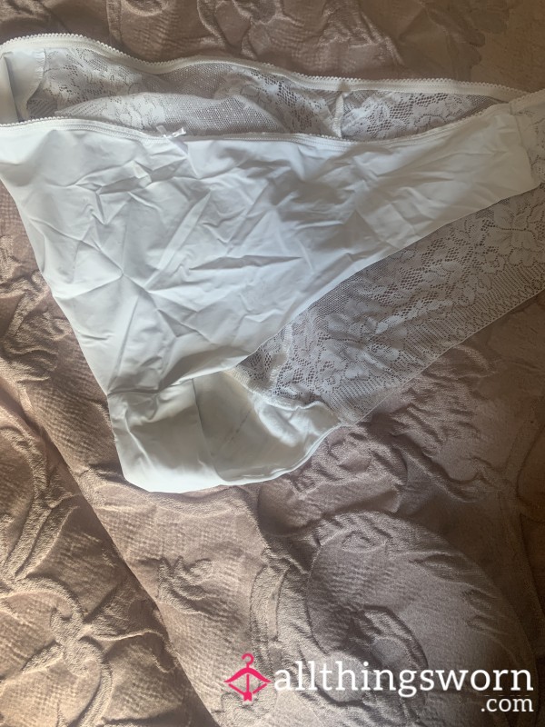 Worn Virgin White Knickers