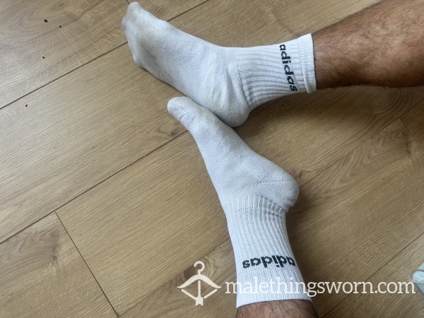 Worn White Adidas Socks