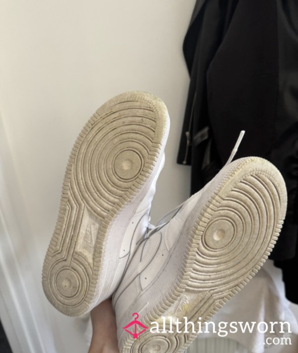 Worn White Air Forces