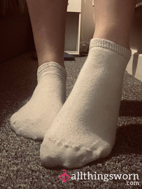Worn White Ankle Socks 🤍