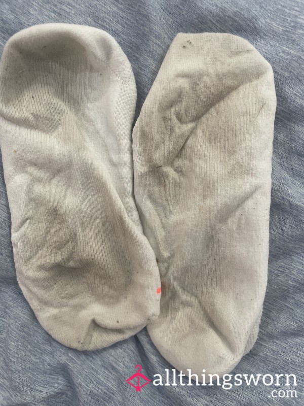 Worn White Ankle Socks