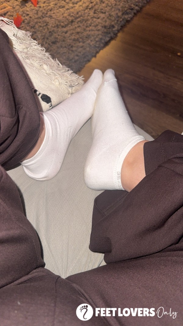Worn White Ankle Socks