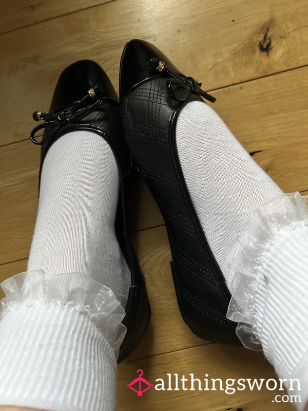 Worn White Ankle Socks