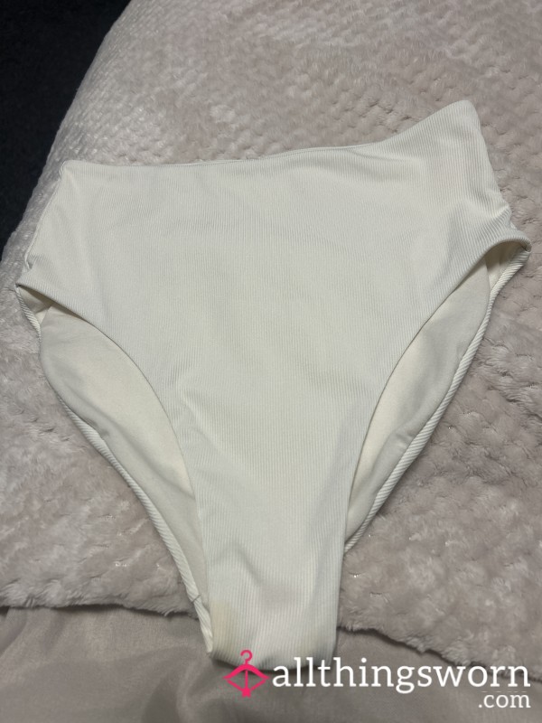 ( Stained) Worn White Bikini Panties