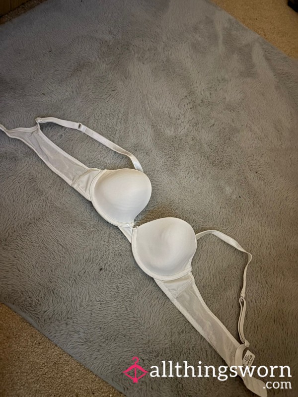 Worn White Bra