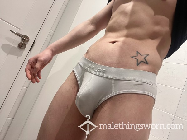 🤍 Worn White Briefs – 3+ Days