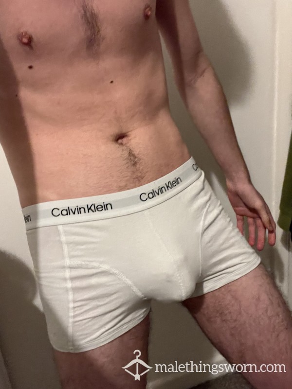 Worn White Calvin Klein Boxer Brief Medium