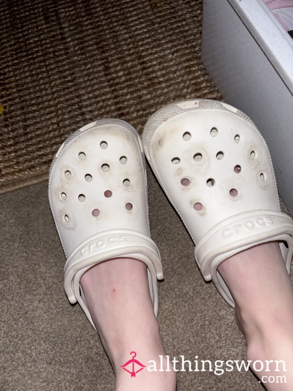 Worn White Crocs🐊