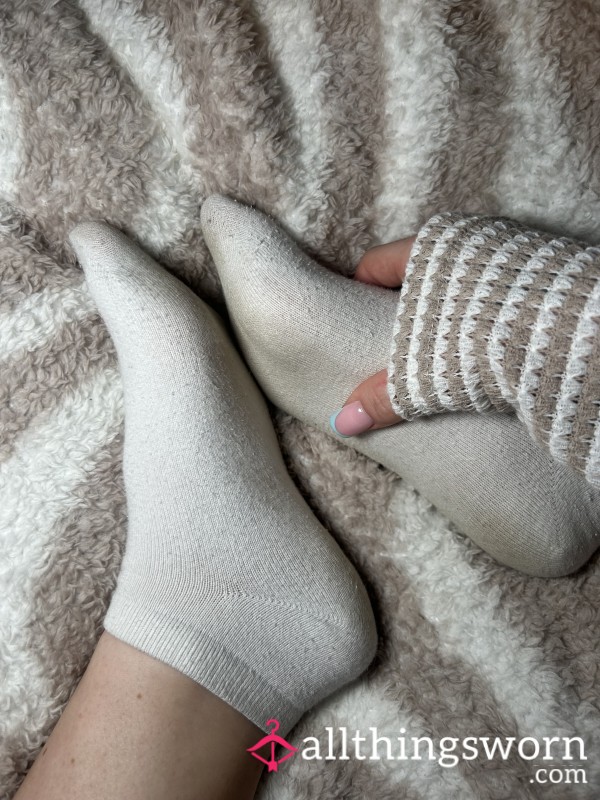 Worn White Dirty Socks