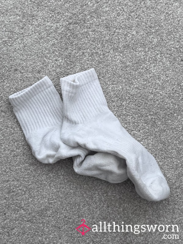 Worn White Gym Socks