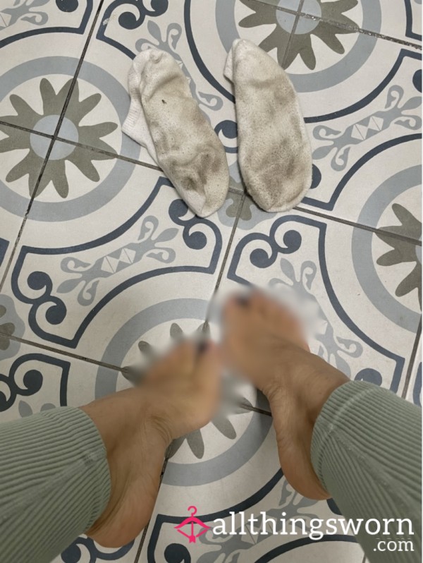 Worn White Gym Socks