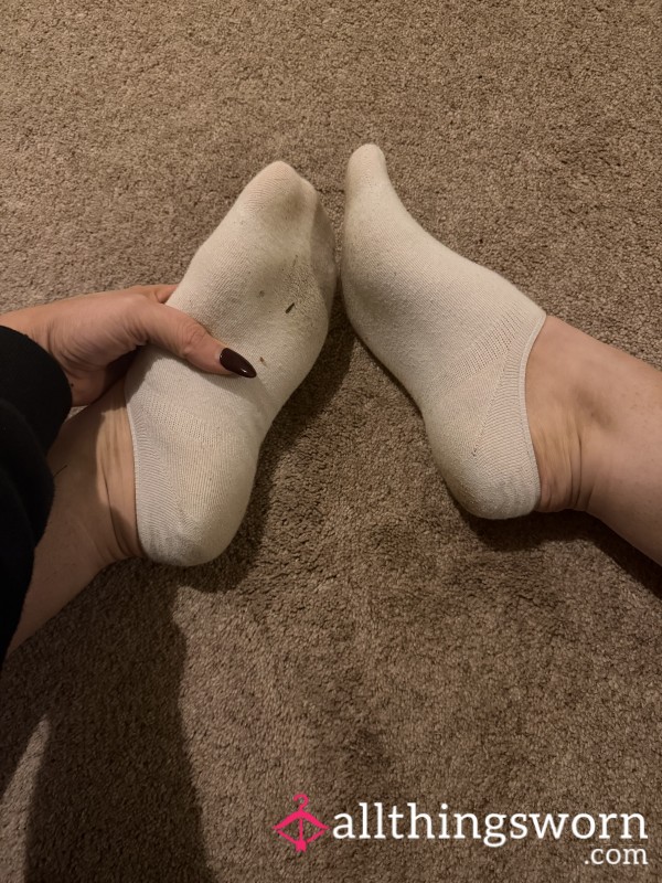 Worn White Gym Socks 💦