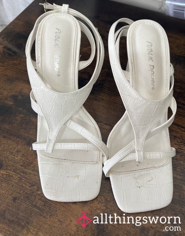 Worn White Heels