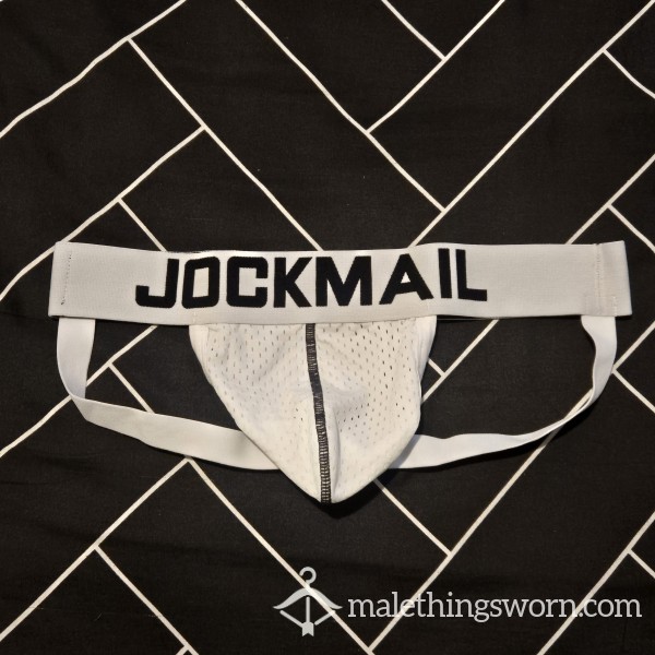 Worn White 'Jockmail' Jockstrap
