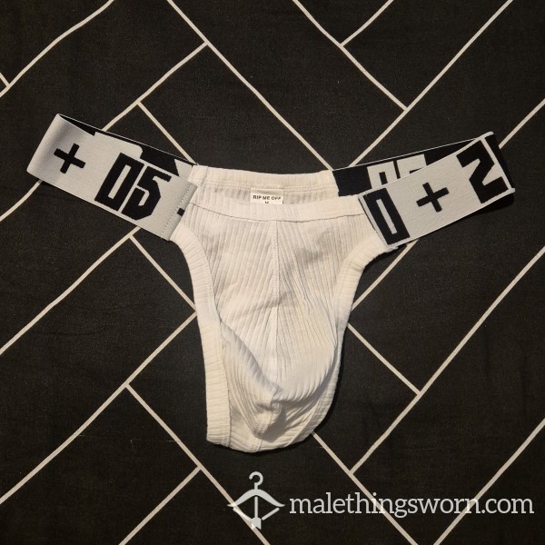 Worn White G-String / Thong