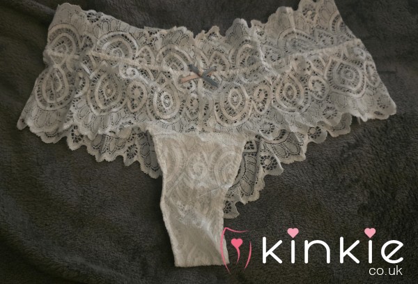 Worn White Lace Panties