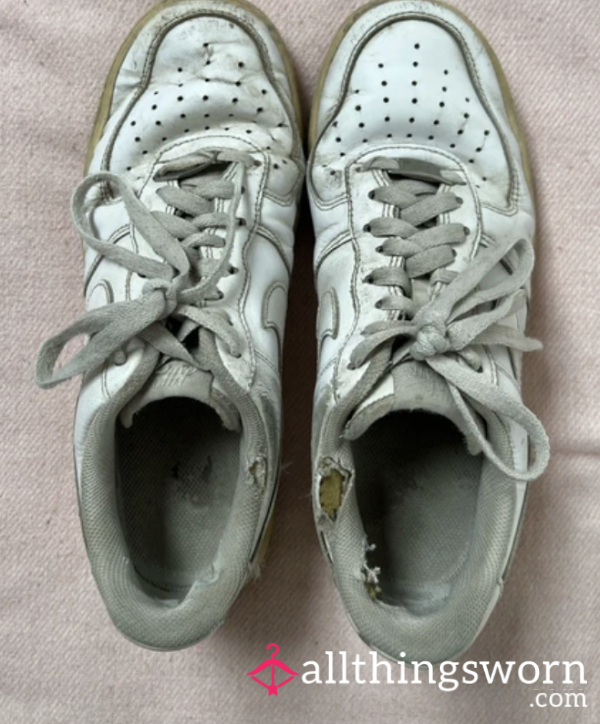 Worn White Nike Air Force Trainers From Nurse_Eden