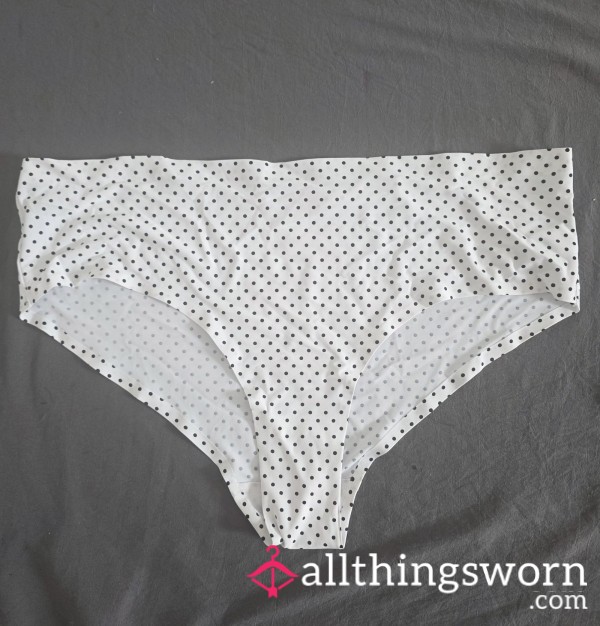 Worn White Polka Dot Seamless Briefs