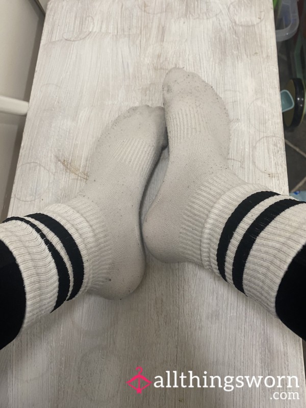 Dirty White Worn 3 Day Old Socks
